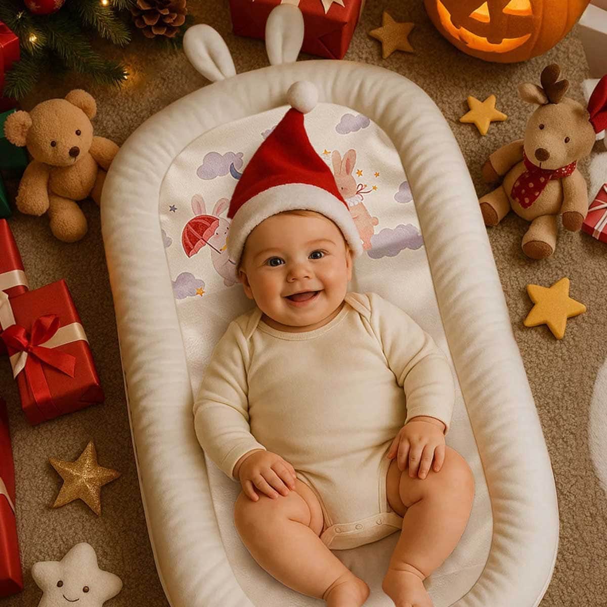 Sunveno White Newborn Baby Nest