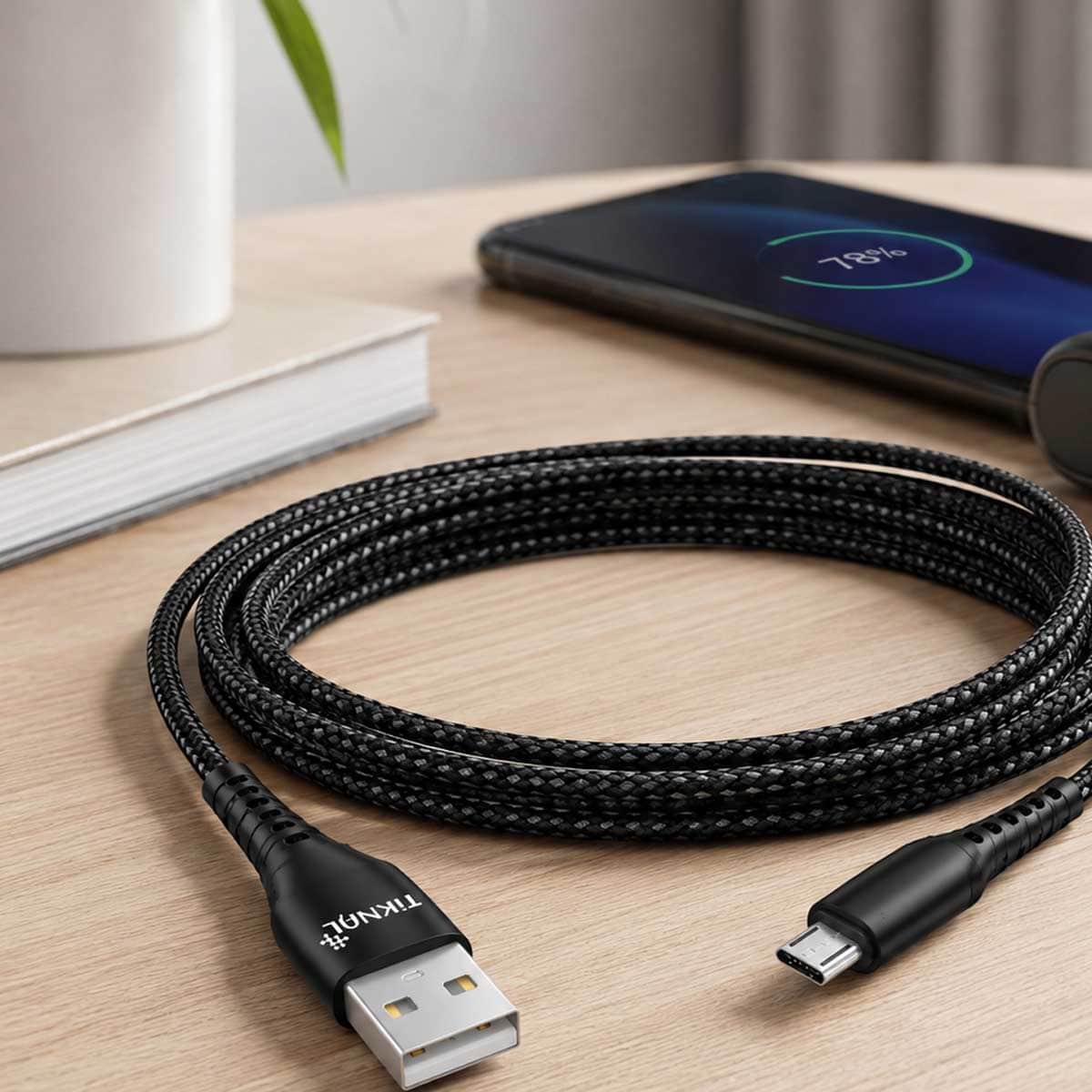 تيكنال كابل مايكرو USB قماشي بطول 1 متر