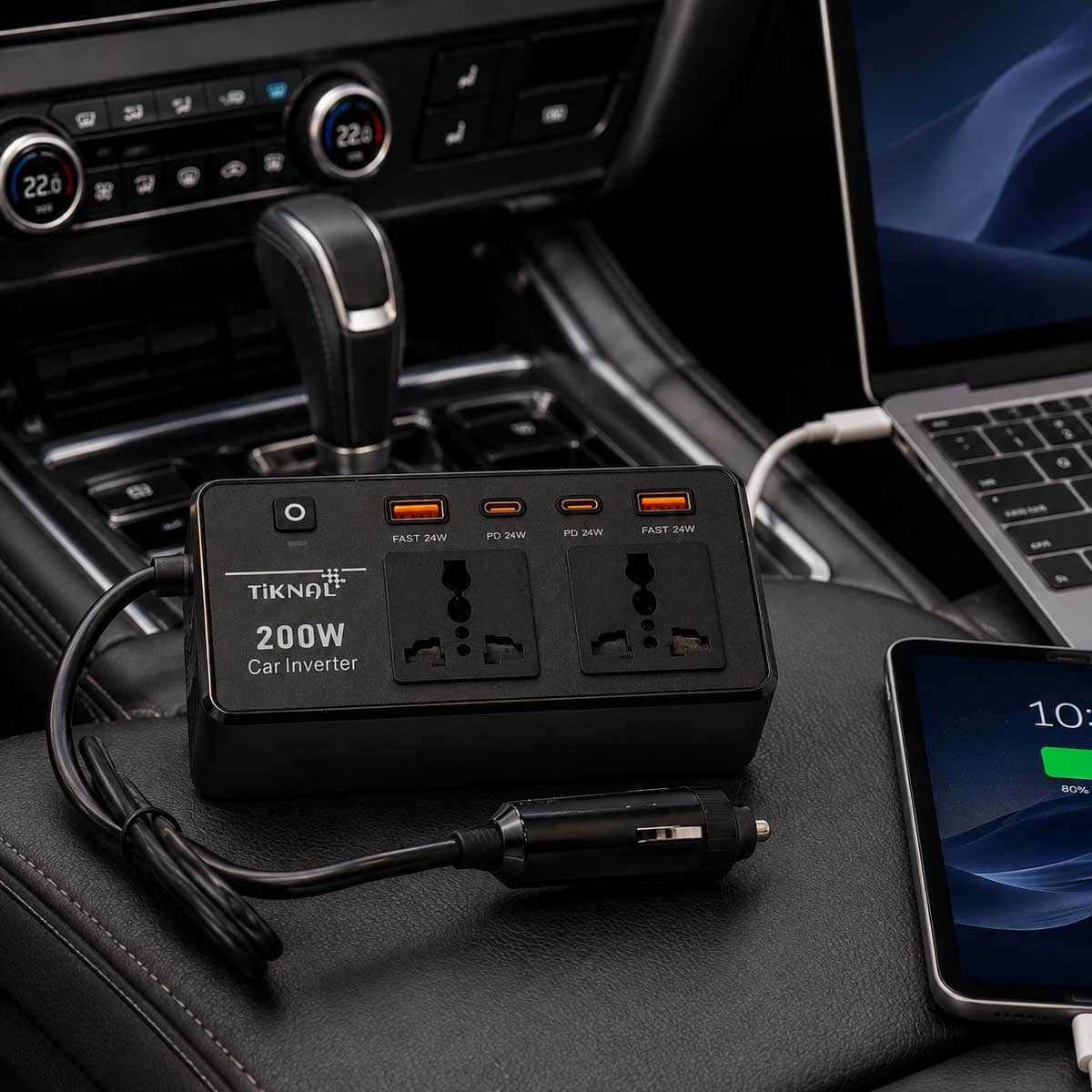 Tiknal 200W Car Power Inverter