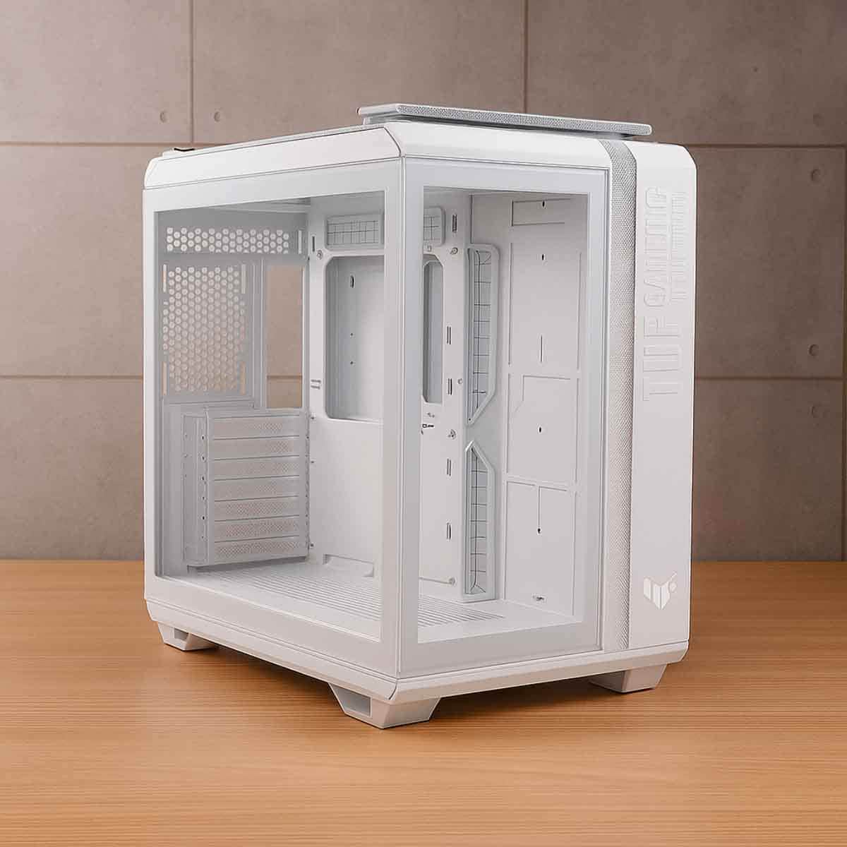 Asus White TUF Gaming GT502 Horizon TG ARGB Mid-Tower Gaming PC Case