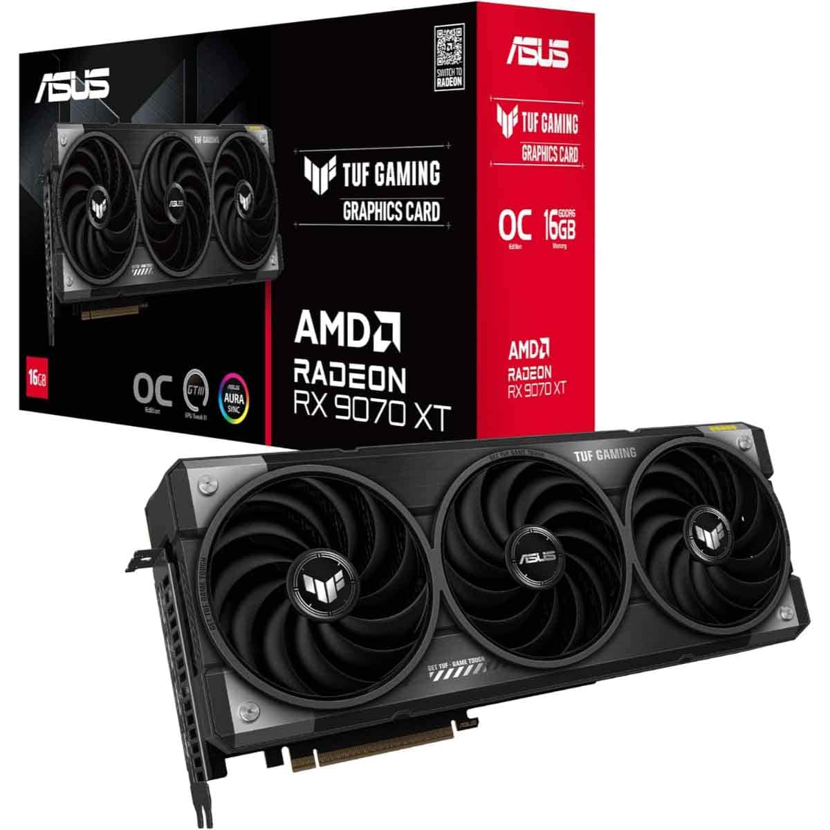 Asus TUF RX 9070 XT OC 16GB Gaming Graphics Card