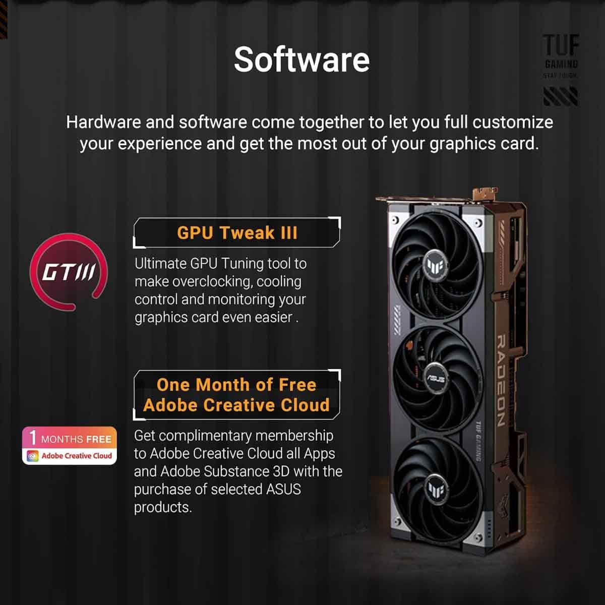 Asus TUF RX 9070 XT OC 16GB Gaming Graphics Card