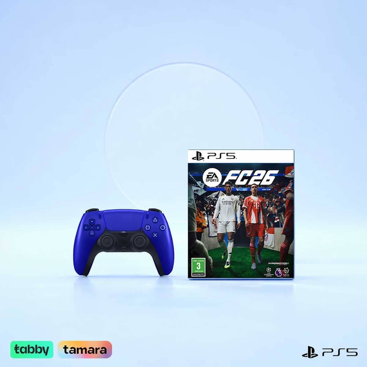 Sony DualSense Wireless Controller Cobalt Blue for PS5 with FC26 Video Game Bundle