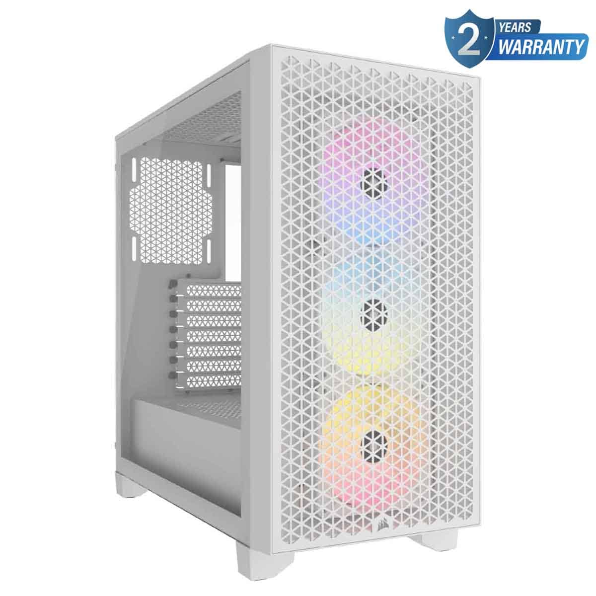 Corsair White 3000D RGB Airflow Mid-Tower PC Case
