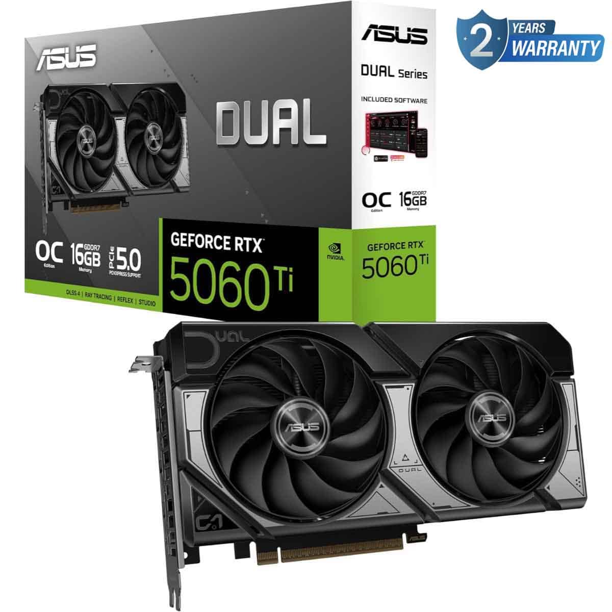 Asus Dual RTX 5060 Ti OC 16GB Graphics Card