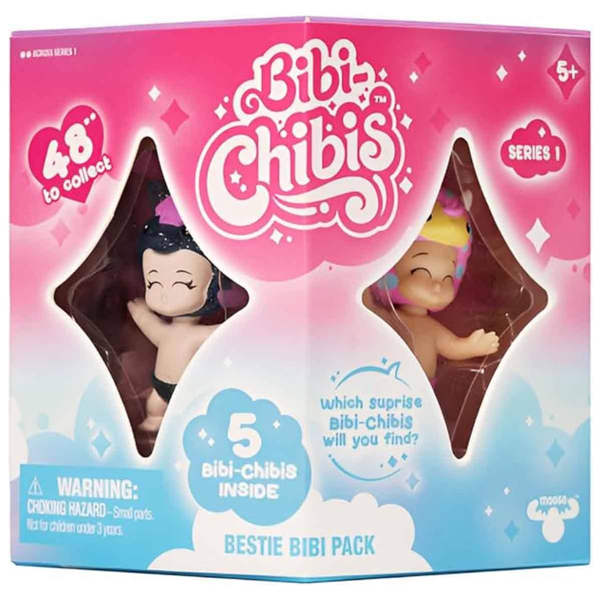 Bibi Chibis Assorted Series1 Surprise Bibi Figure Unisex, 5-7 Years, Pack of 5
