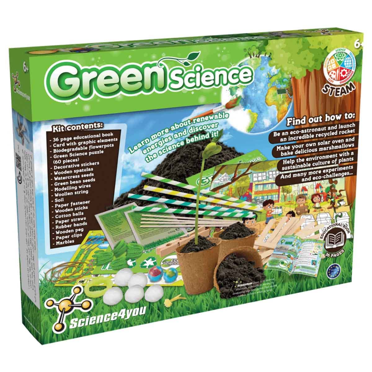 Science4You Green Science Kit Unisex, 5-7 Years