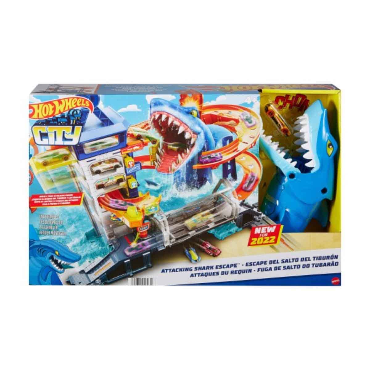Hot Wheels City Shark Strike Rescue Playset Unisex, 3-4 Years