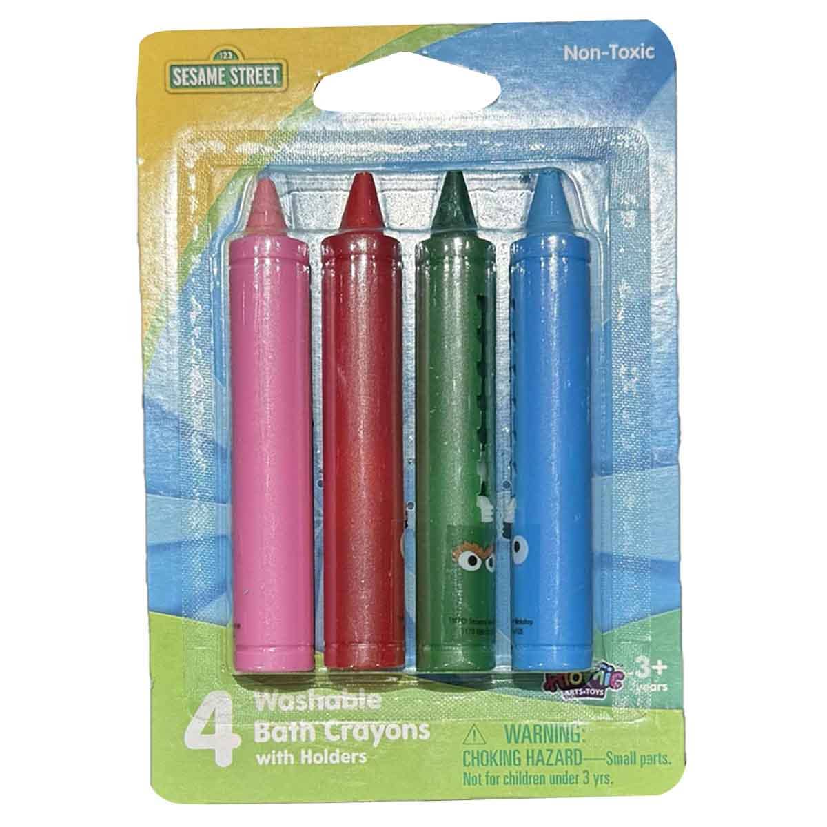 Sesame Street 10-Colours Washable Bath Crayons Unisex, 3-4 Years