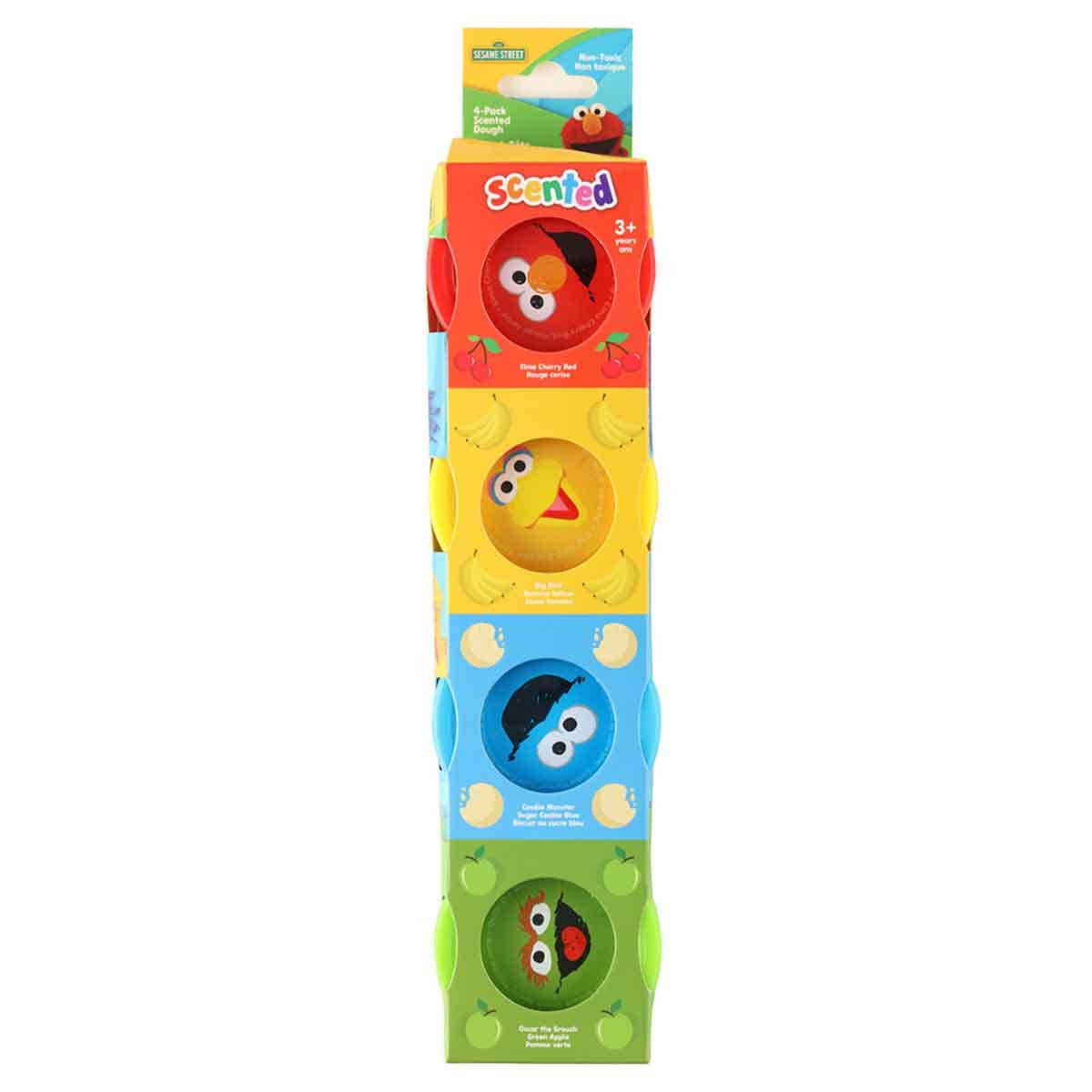 Sesame Street 1oz. 4-Colours Scented Dough Set Unisex, 3-4 Years