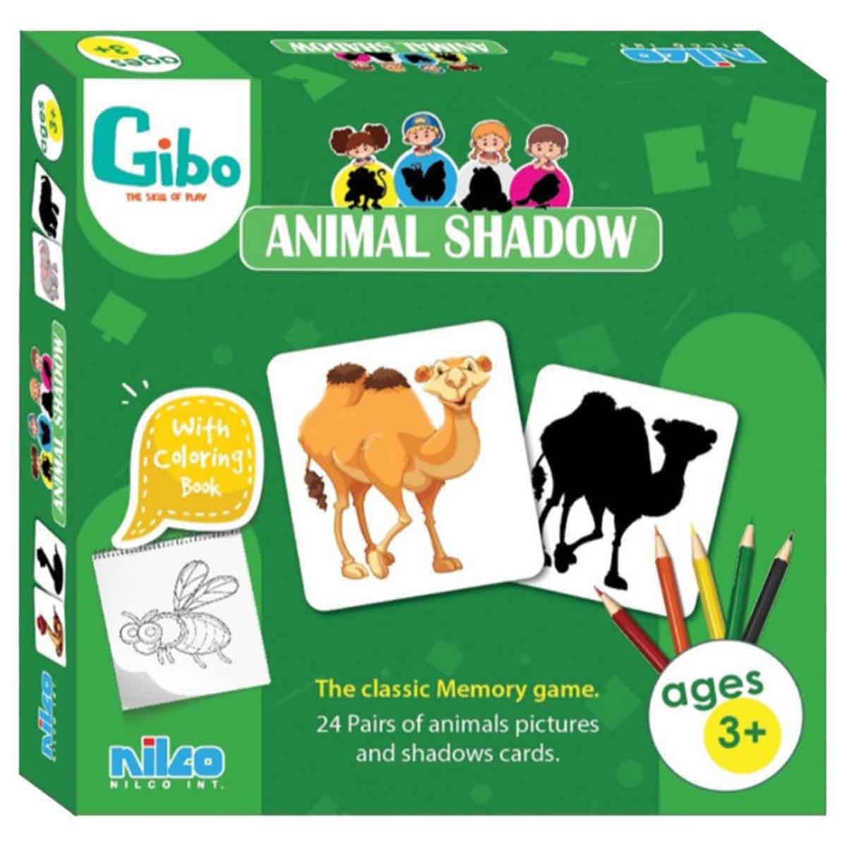 Gibo Learning Animals Shadow Game Unisex, 3-4 Years