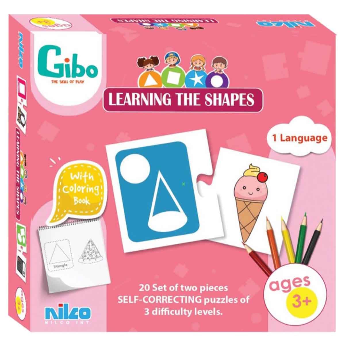 Gibo The Shapes Learning Game Unisex, 3-4 Years