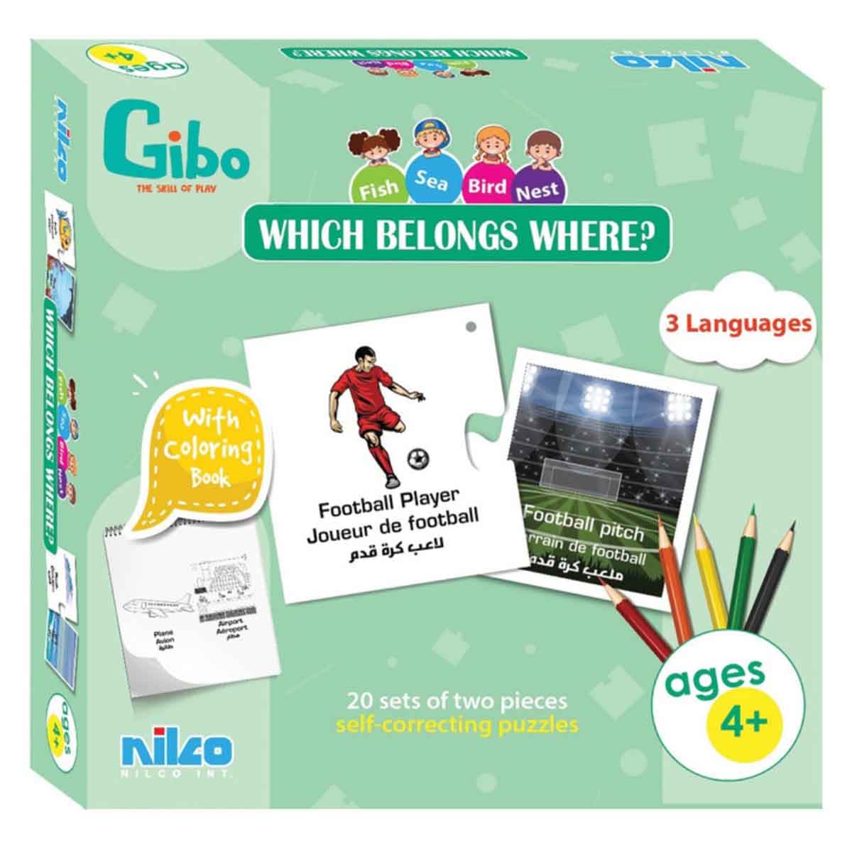 Gibo Which Belongs Where Learning Game Unisex, 5-7 Years