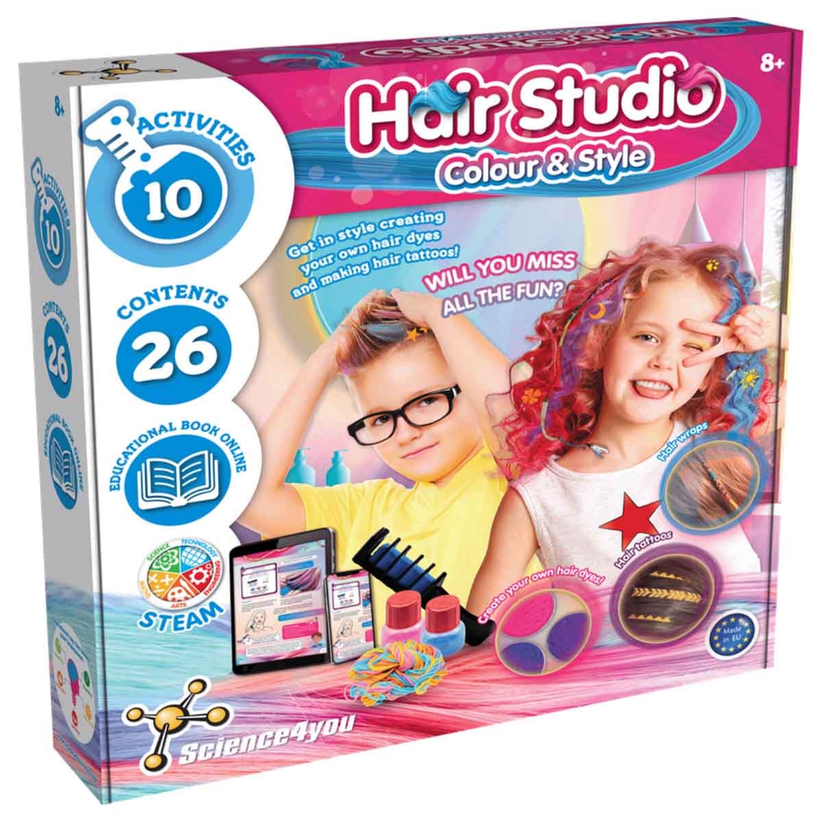 Science4You Hair Studio Kit Unisex,8-10 Years
