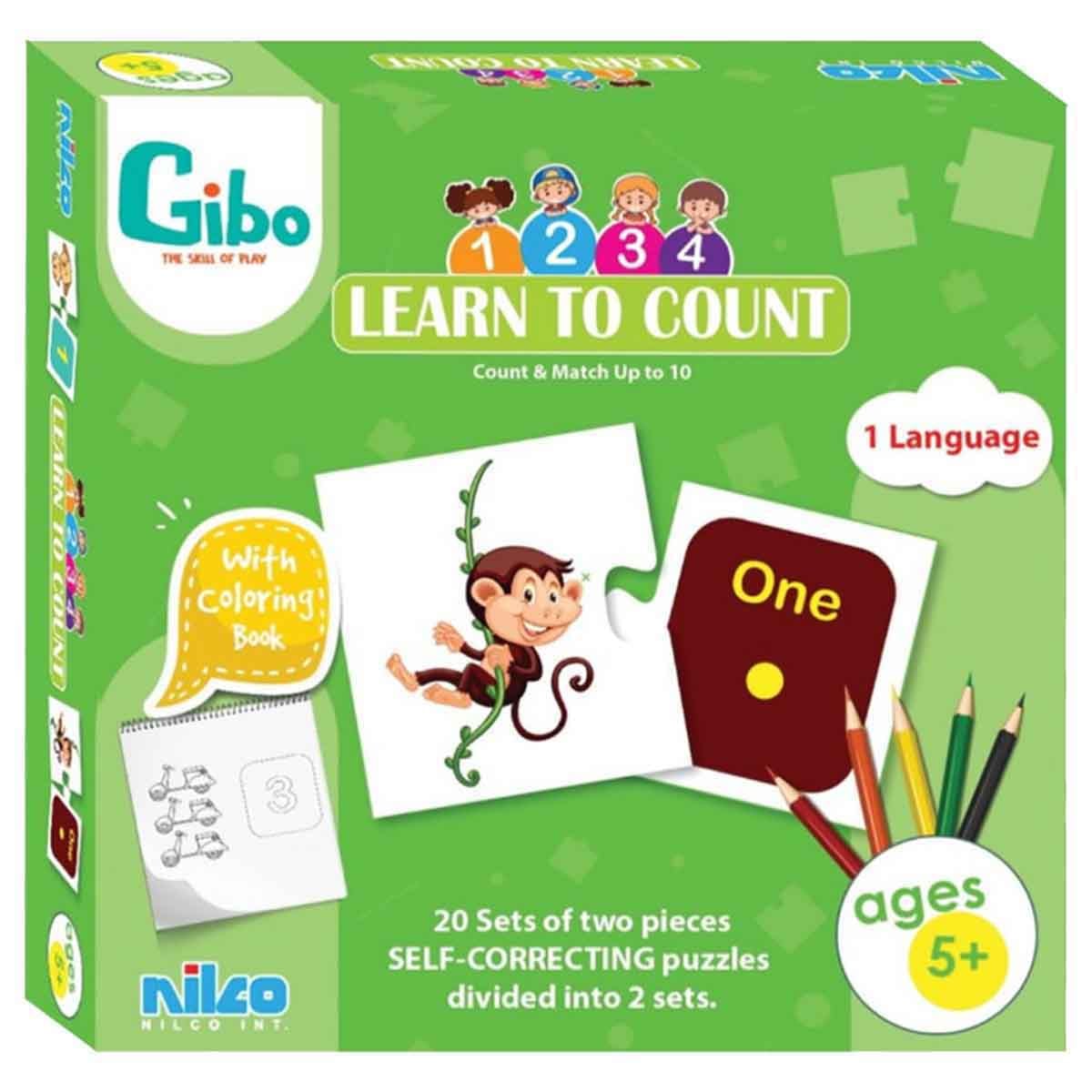 Gibo Learning To Count Game Unisex, 5-7 Years