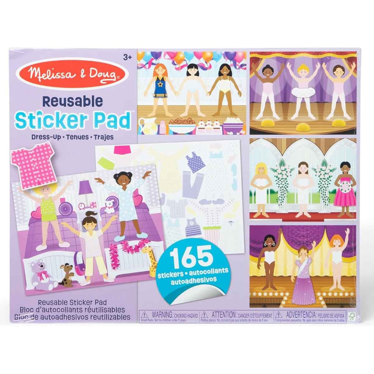 Melissa & Doug Dress-Up 165+ Reusable Sticker Pad Unisex, 3-4 Years