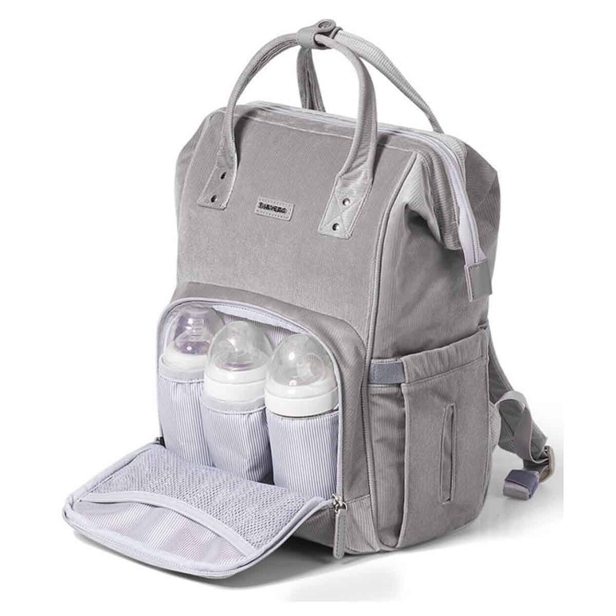 Sunveno Grey Diaper Bag Corduroy