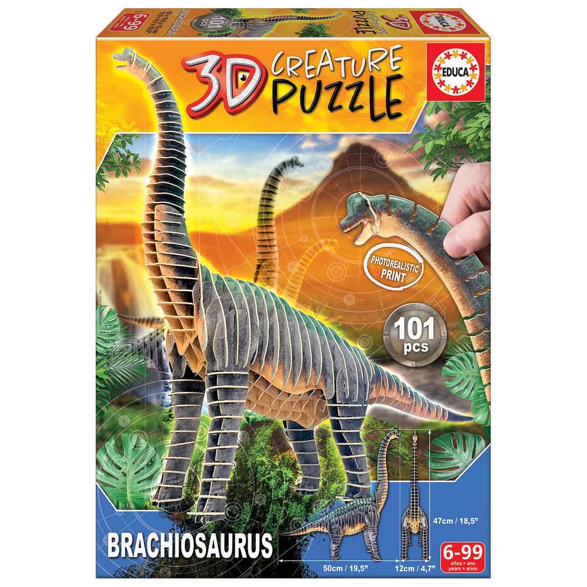 Educa Brachiosaurus 3D Creature Puzzle Unisex, 5-7 Years