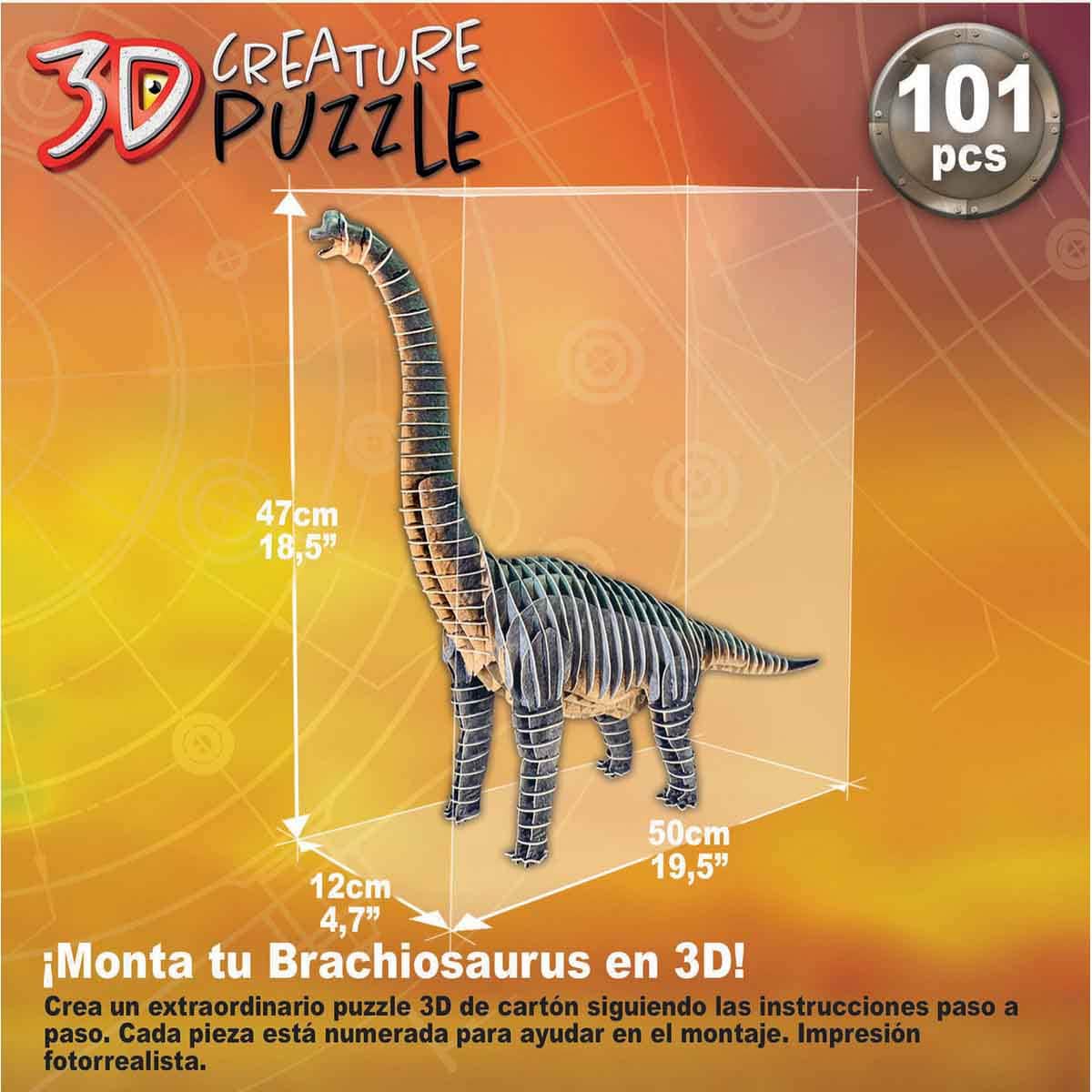 Educa Brachiosaurus 3D Creature Puzzle Unisex, 5-7 Years