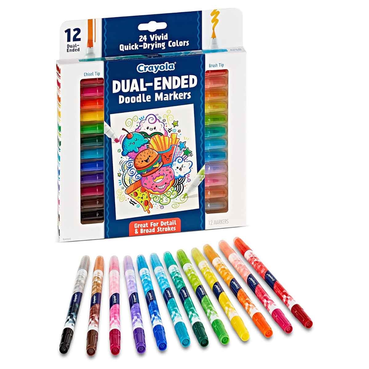Crayola Chisel Tip & Brush Art Markers Unisex, 8-10 Years