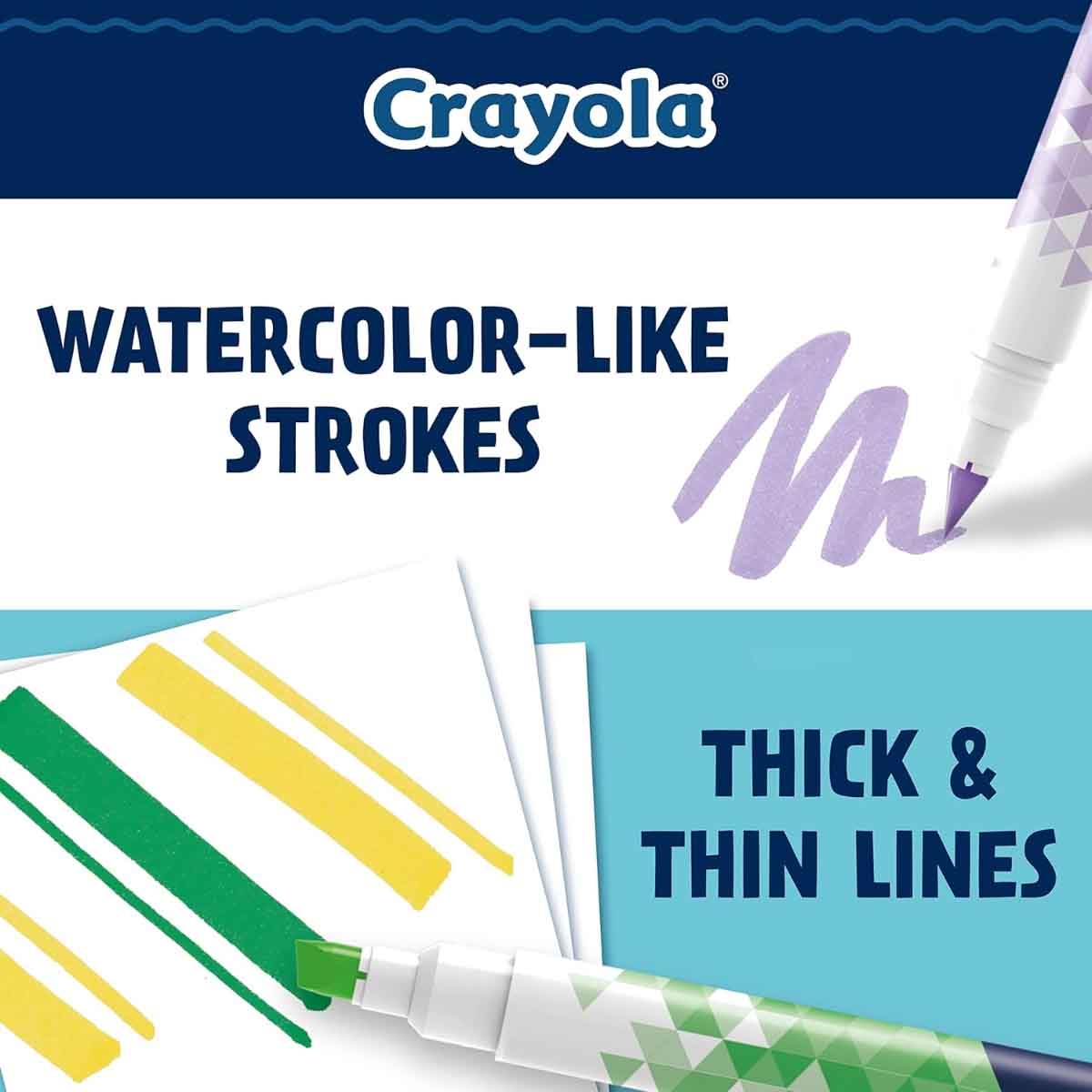 Crayola Chisel Tip & Brush Art Markers Unisex, 8-10 Years