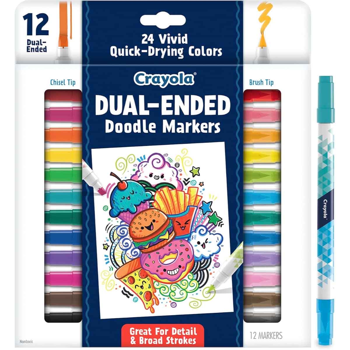 Crayola Chisel Tip & Brush Art Markers Unisex, 8-10 Years