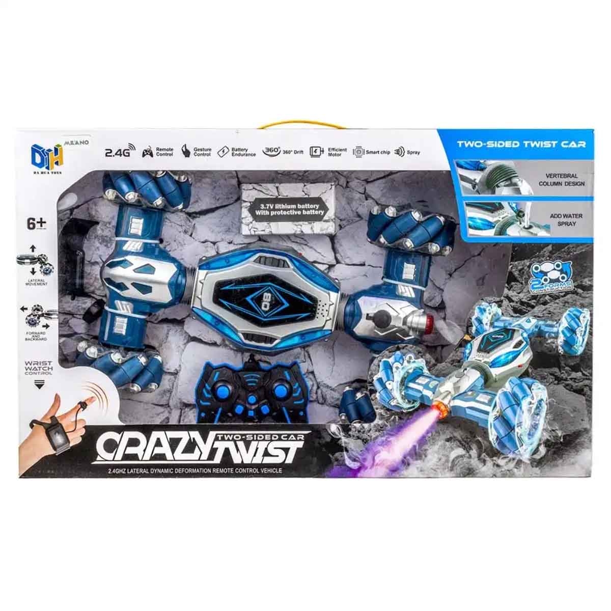 Da Hua Toys 1:12 Scale R/C Twist Stunt Car with Light & Music Unisex, 5-7 Years