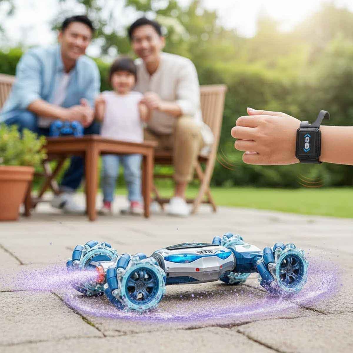 Da Hua Toys 1:12 Scale R/C Twist Stunt Car with Light & Music Unisex, 5-7 Years