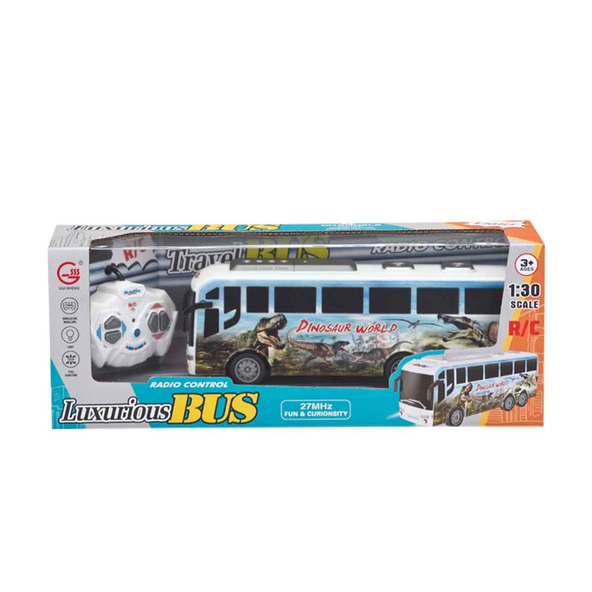 غوي شينغ حافلة ديناصور بالتحكم مقياس 1:30 للجنسين، عمر 3-4 سنوات