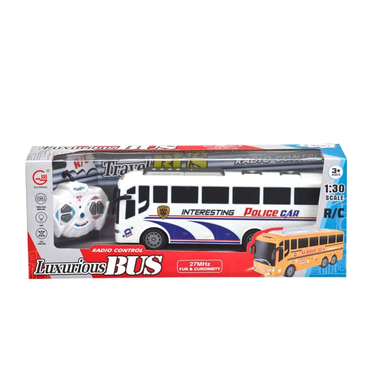 Gui Sheng 1:30 Scale R/C Police Bus Playset Unisex, 3-4 Years
