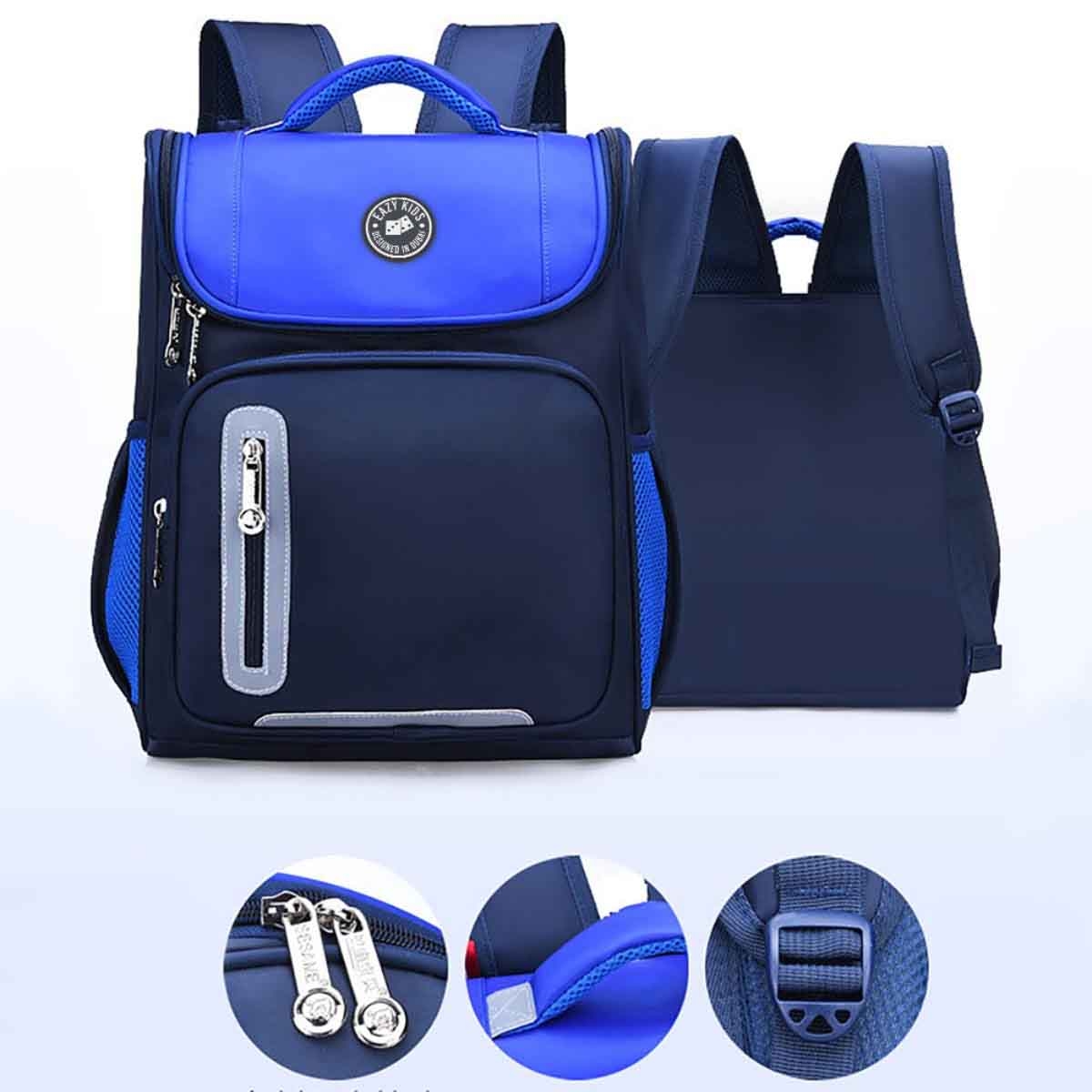 Eazy Kids Blue Ergonomic School Bag Unisex, 3-4 Years