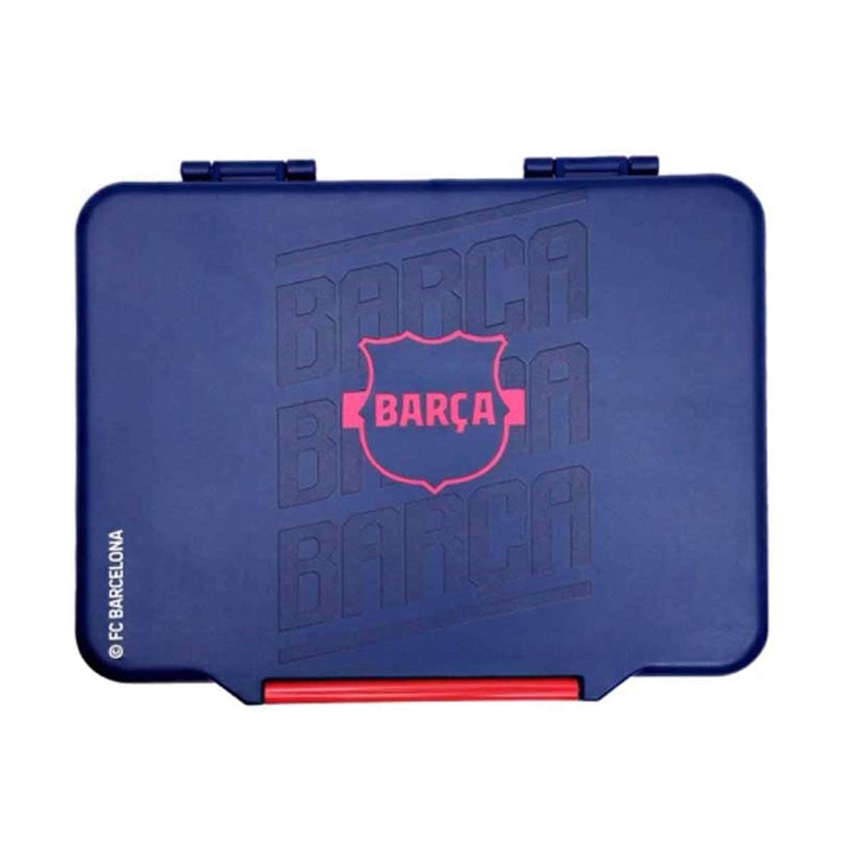 Bamboo Bark 1300ml FC Barcelona 5-Compartment Bento Lunch Box with Cutlery