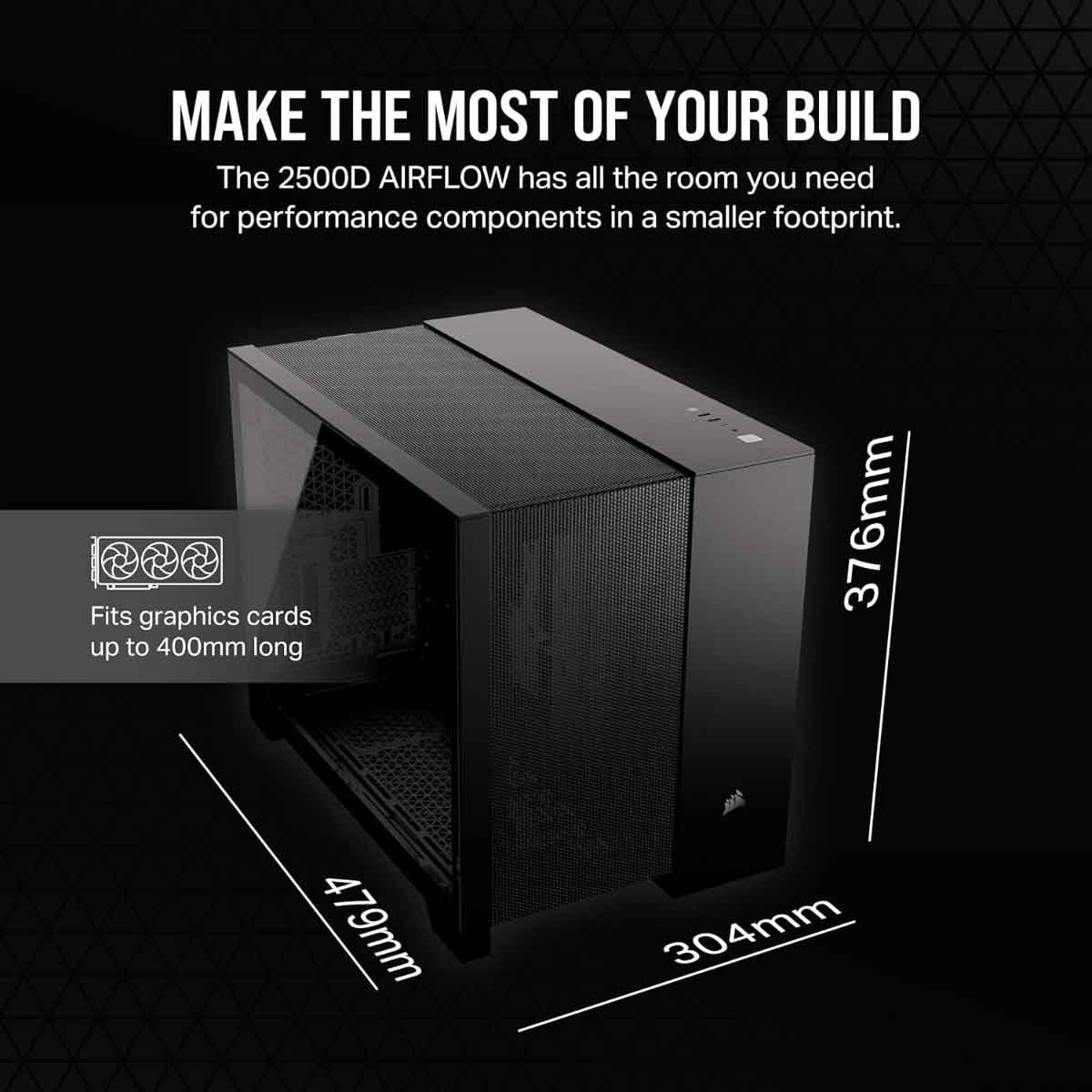 Corsair 2500D Airflow Mid-Tower Micro ATX PC Case