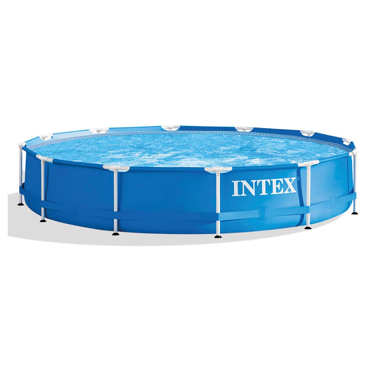 Intex 144" Round Metal Frame Pool, 6503 Ltr, 4 Persons 5-7 Years