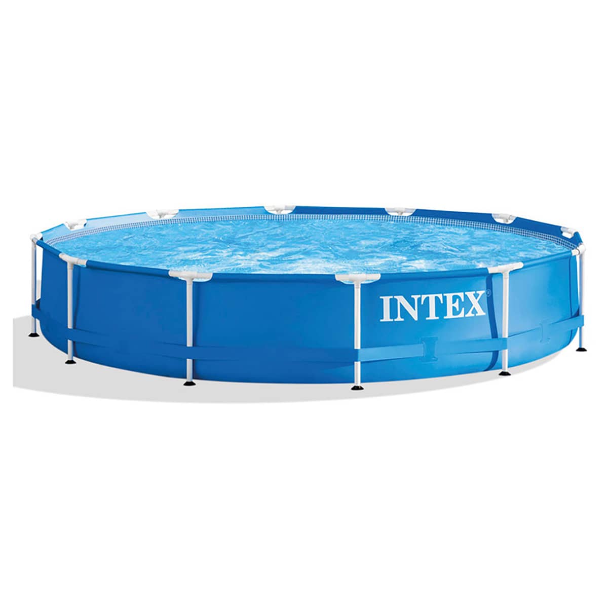 Intex 144" Round Metal Frame Pool, 6503 Ltr, 4 Persons 5-7 Years