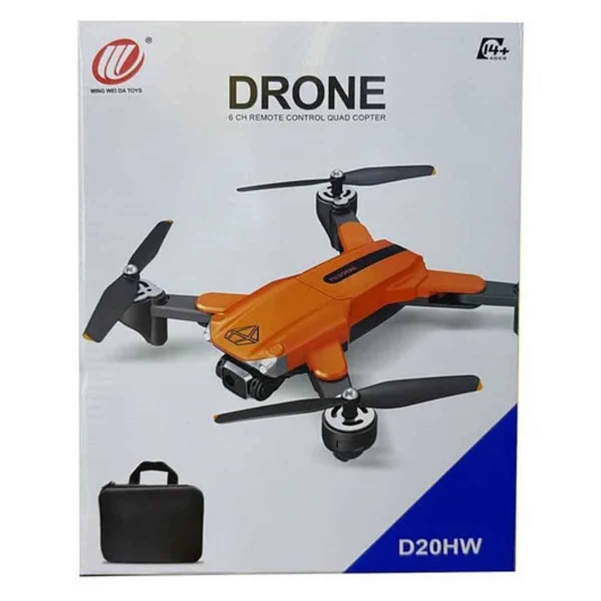مينغ وي دا طائرة درون رباعية المراوح موديل D20HW 2.4G للجنسين، من عمر 13+ سنة
