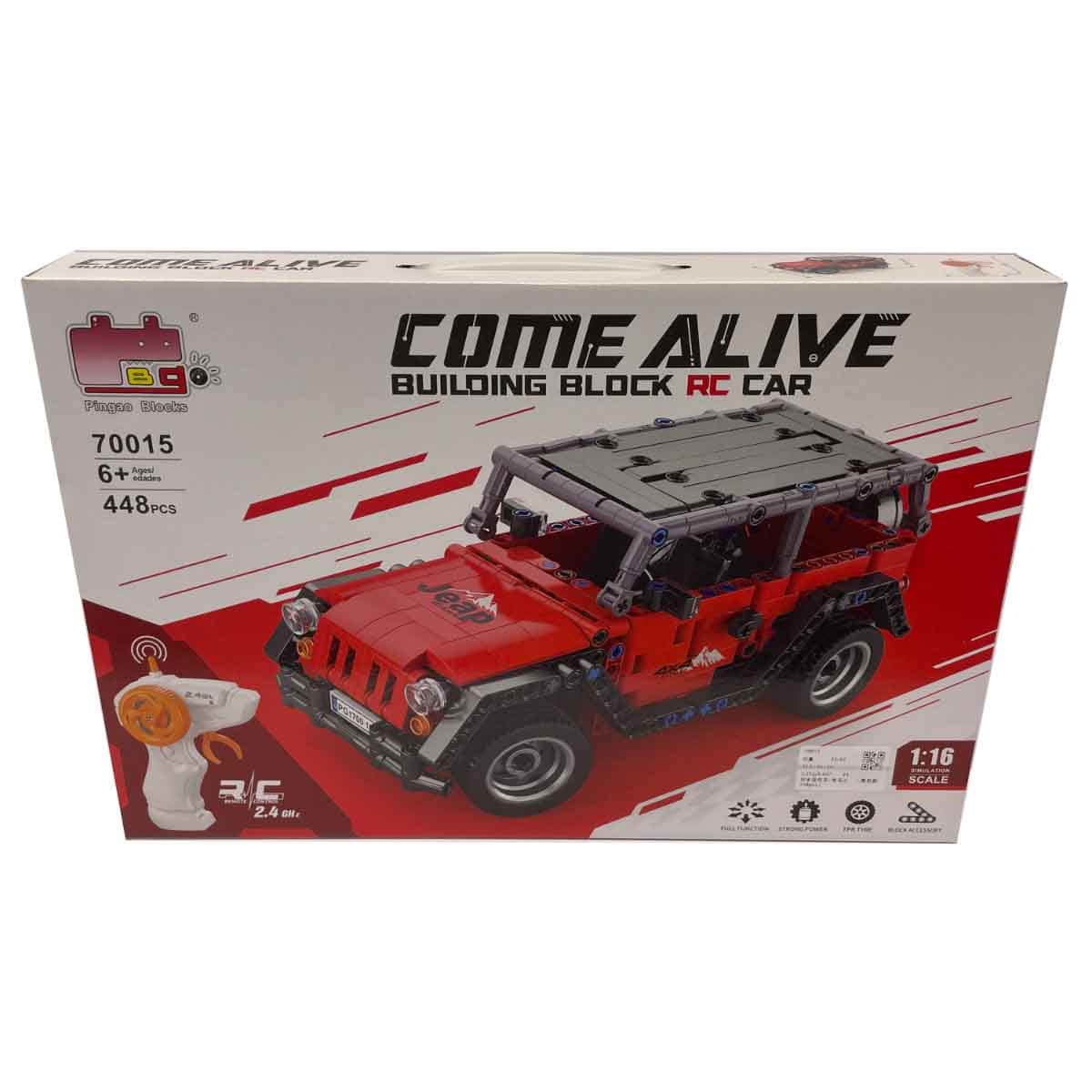Pingao 2.4G 1:16 Scale 448-Piece Building Block R/C Car Unisex, 5-7 Years