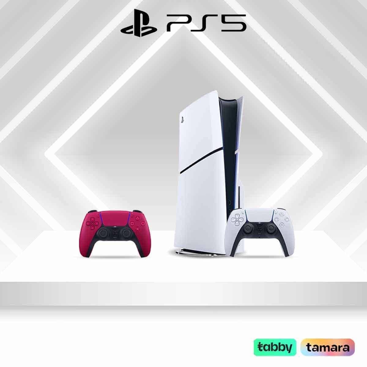 Sony PS5 Slim Disc Version with Additional Red Controller Bundle