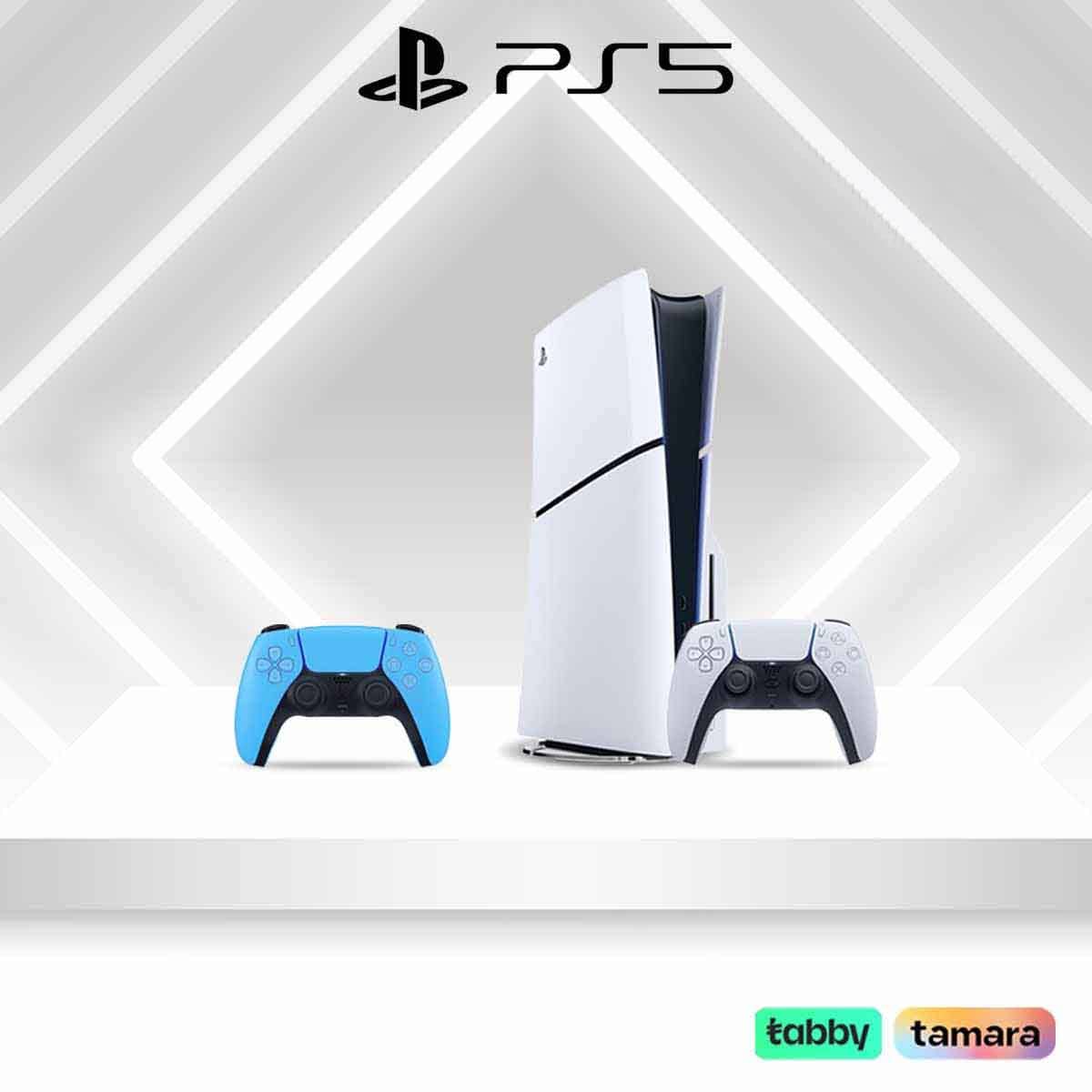 Sony PS5 Slim Disc Version with Additional Cobalt Blue Controller Bundle