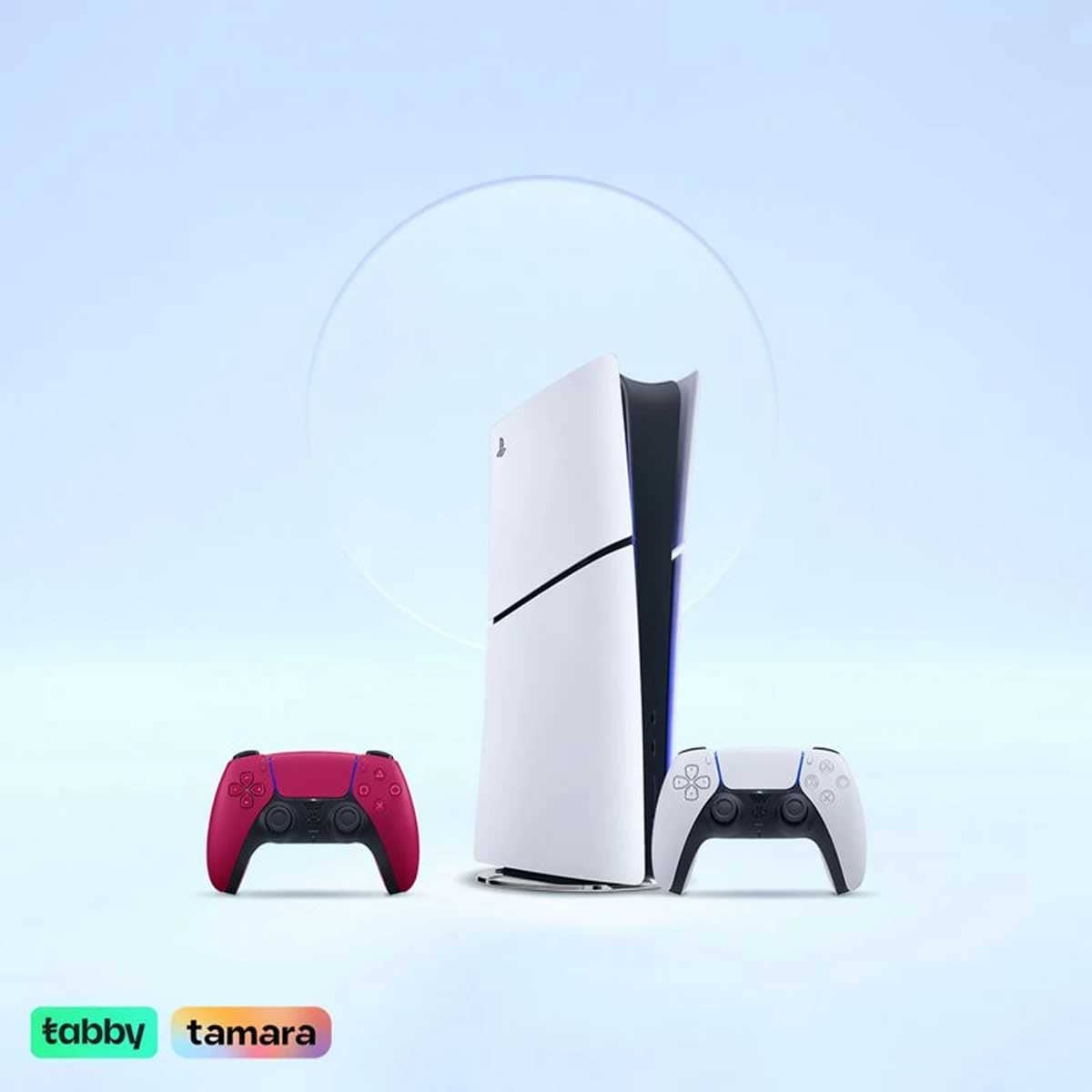 Sony PlayStation5 KSA Version Slim Digital Edition 825 GB Console with DualSense Cosmic Red Wireless Controller Bundle