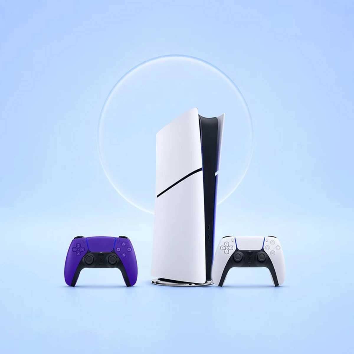 Sony PlayStation5 KSA Version Slim Digital Edition 825 GB Console with DualSense Purple Wireless Controller Bundle