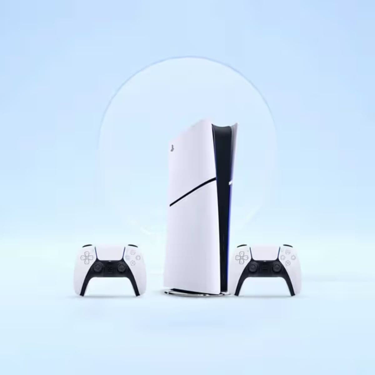 سوني بلايستيشن 5 نسخة السعودية الإصدار الرقمي سليم بسعة 825 جيجابايت مع حزمة وحدة تحكم دوال سينس لاسلكية نسخة السعودية باللون الأبيض