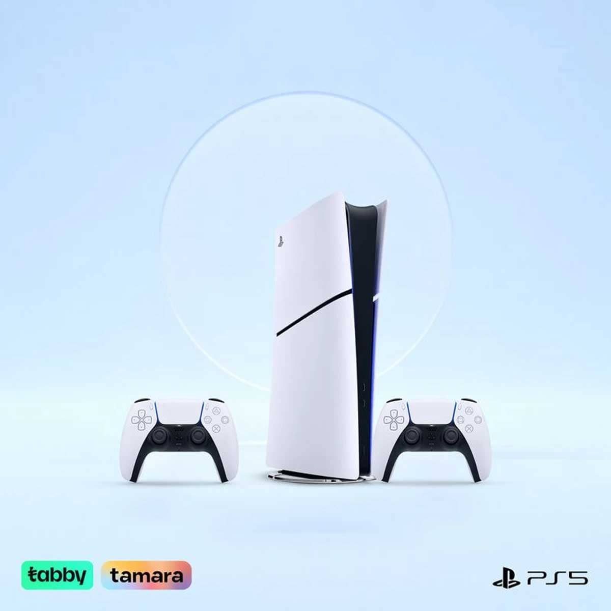 Sony PlayStation5 KSA Version Slim Digital Edition 825 GB Console with DualSense (KSA Version) White Wireless Controller Bundle