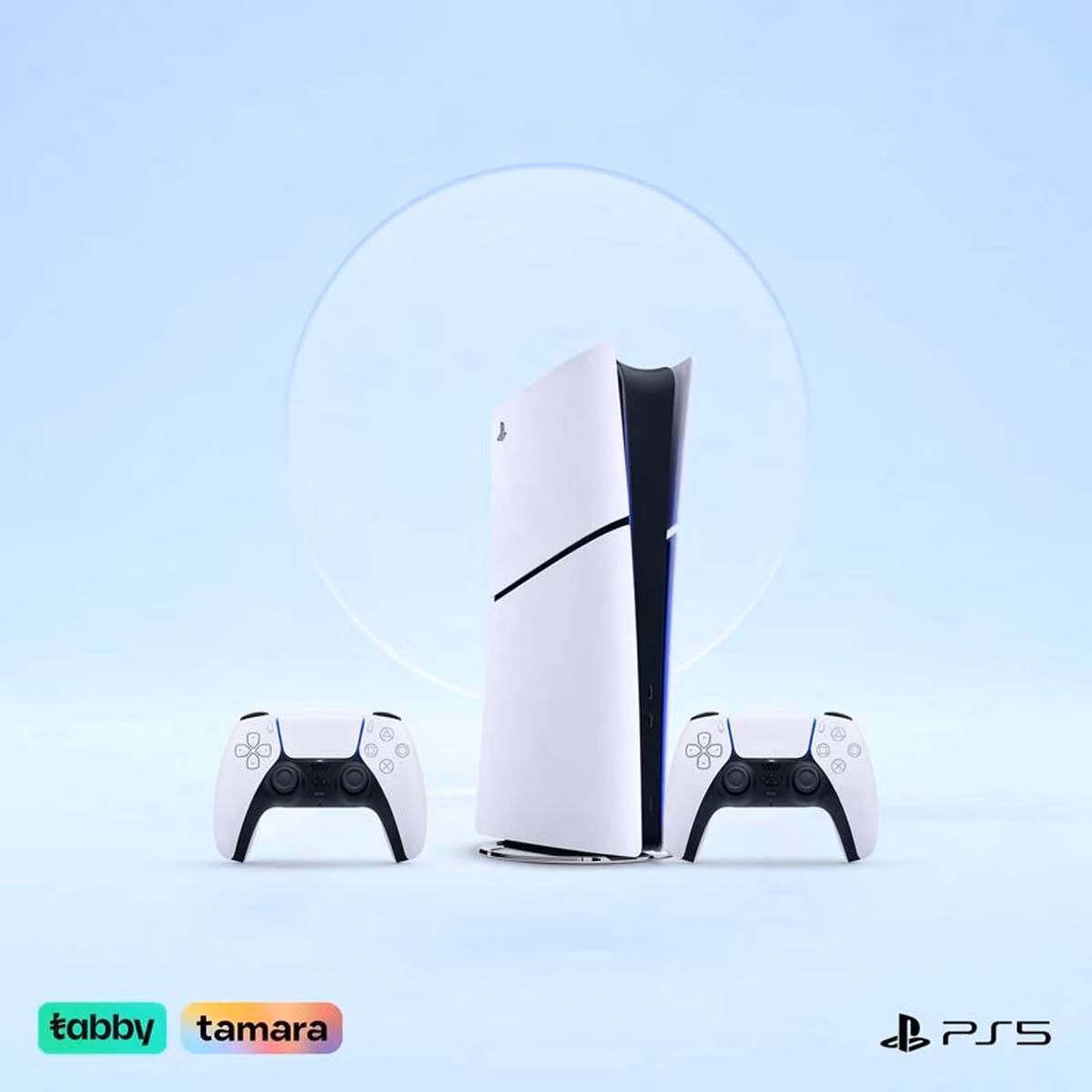 Sony PlayStation5 KSA Version Slim Digital Edition 825 GB Console with DualSense (Official Version) White Wireless Controller Bundle