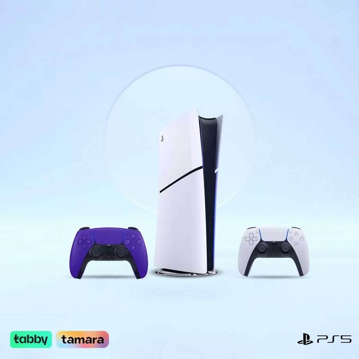 Sony PS5 KSA Version Digital Edition 1TB with DualSense Purple Wireless Controller Bundle