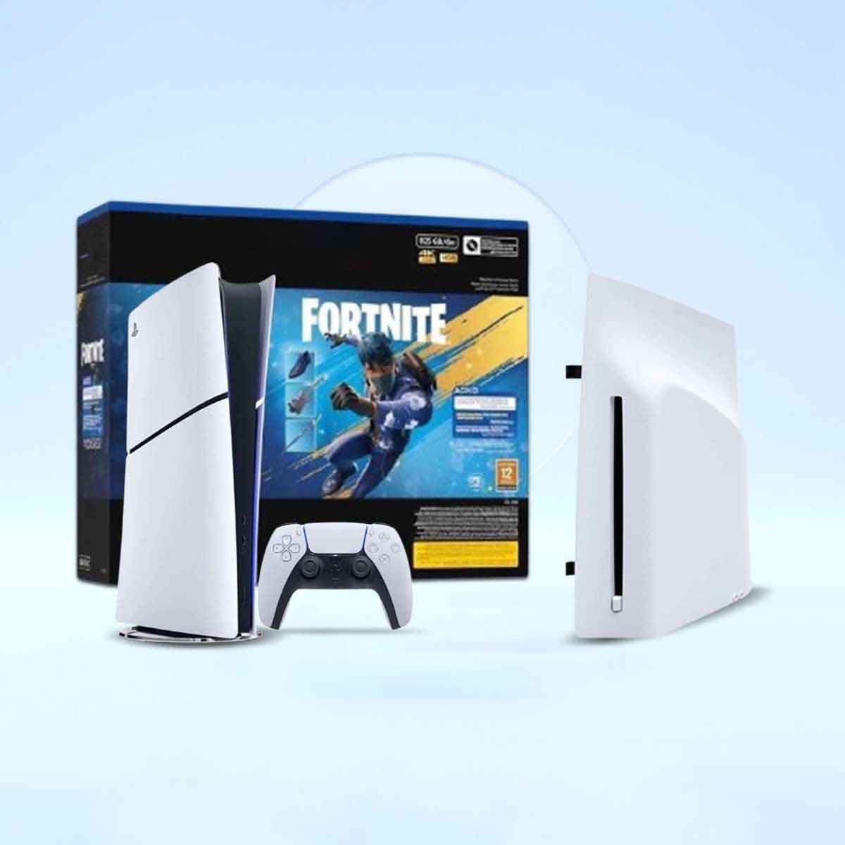 سوني بلايستيشن 5 الإصدار الرقمي سعة 825 جيجابايت مع لعبة فورتنايت فلاورينغ كايوس (نسخة السعودية) ومحرك أقراص بلايستيشن 5 - حزمة