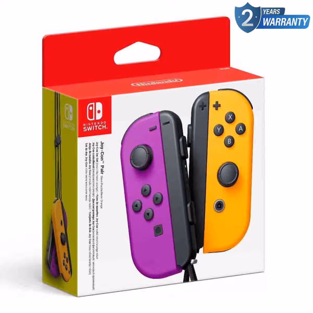 Nintendo Neon Purple Joy-Con (L) & Neon Orange Joy-Con (R) Controller Set
