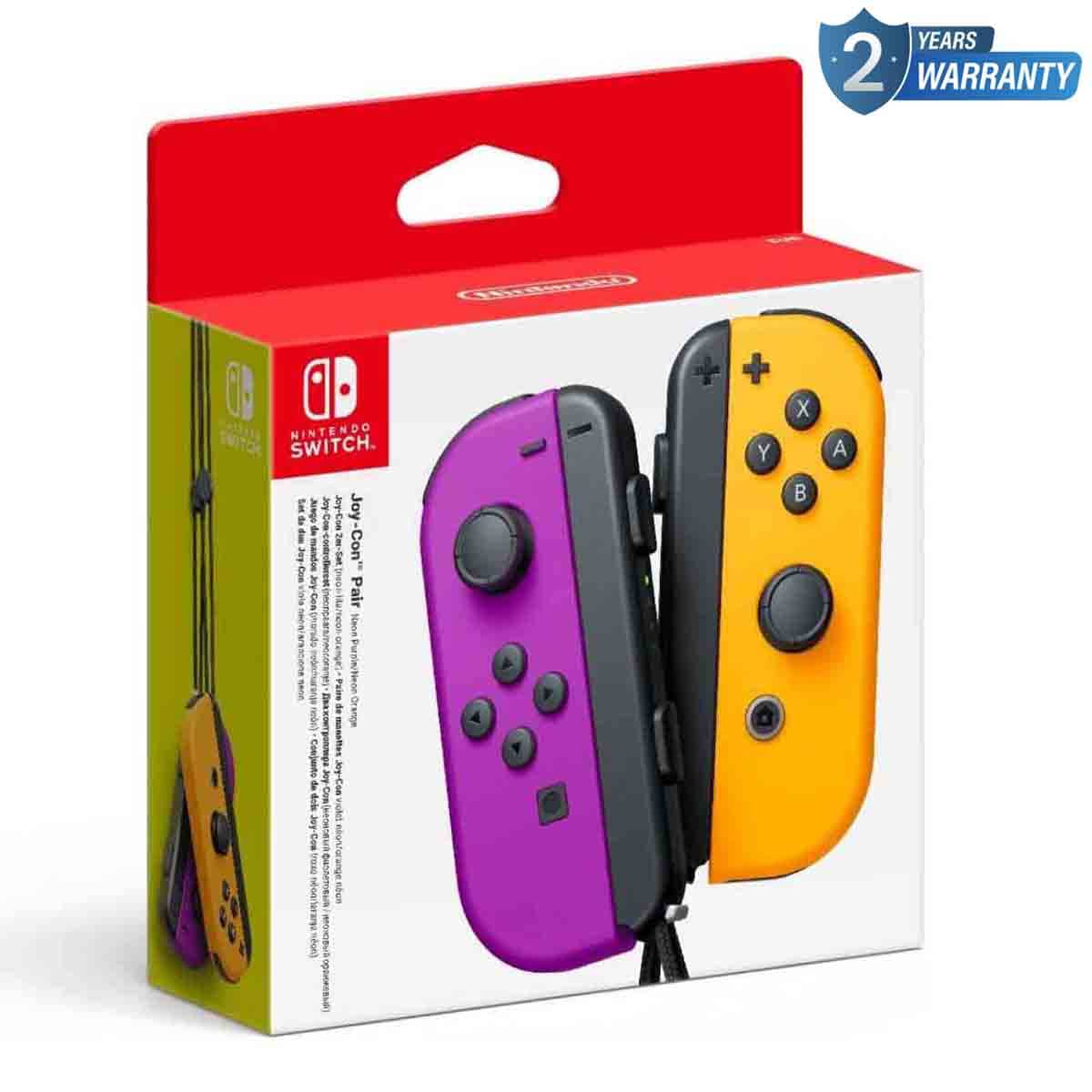 Nintendo Neon Purple Joy-Con (L) & Neon Orange Joy-Con (R) Controller Set