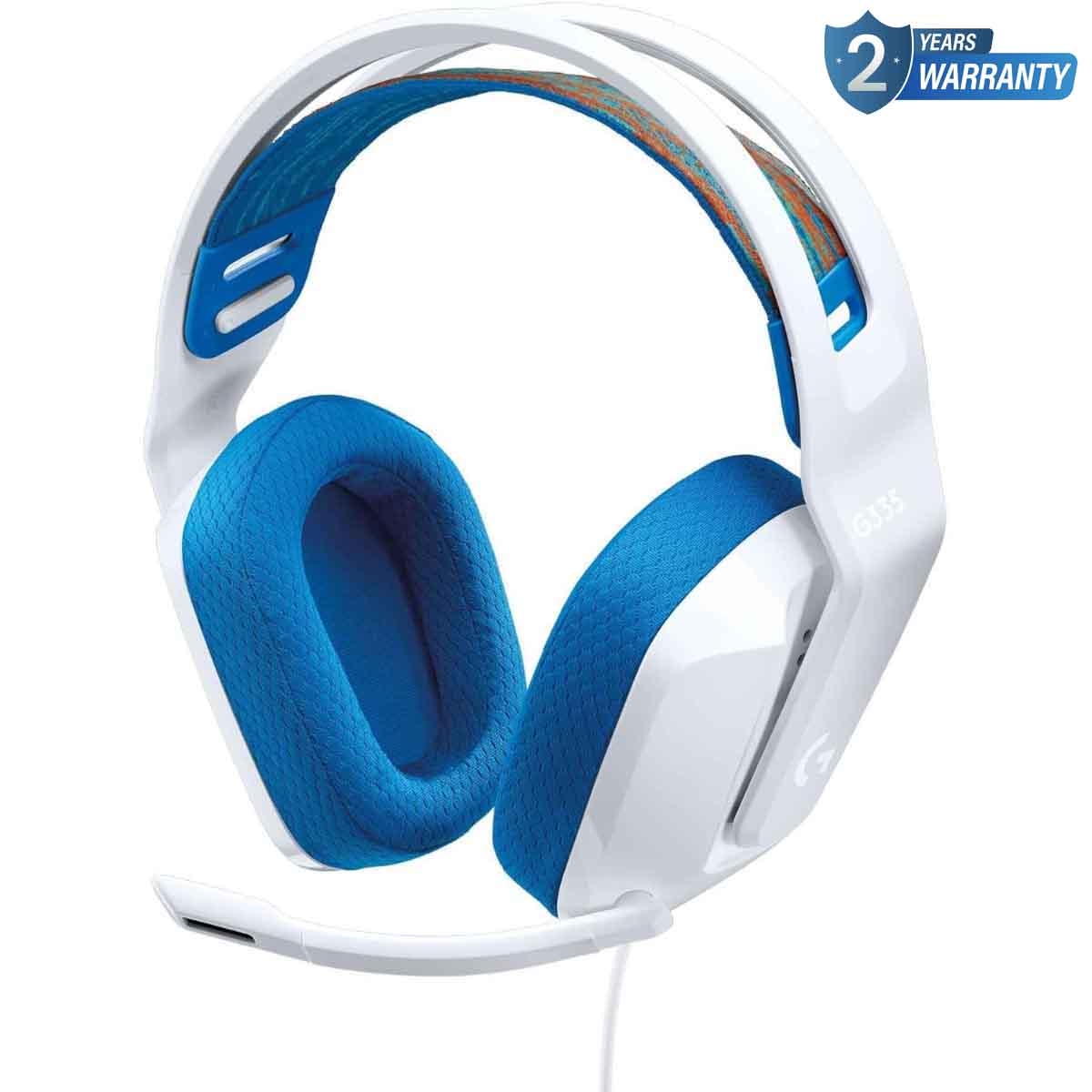 Logitech White/Blue G335 Wired Gaming Headset
