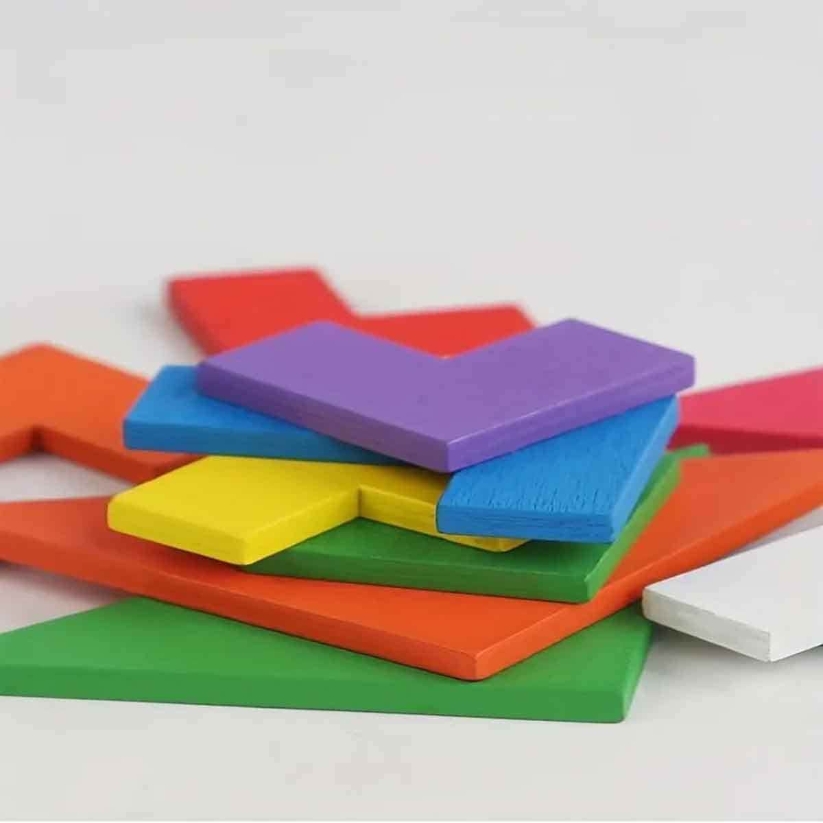 3-in-1 Wooden Puzzle Board Game Set Unisex, 3-4 Years